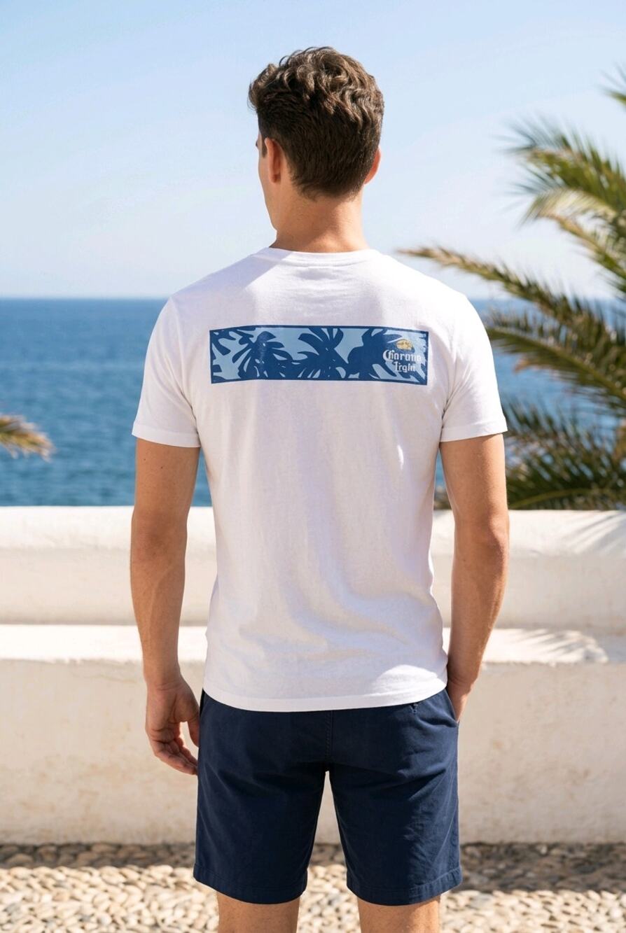 Corona Light Beer Graphic T Shirt Men’s XL White Tropical Beach Y2K